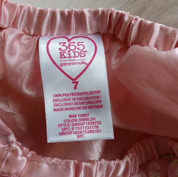 Beautiful Pink Sequin Skirt by 365 Kids size 7 - Picture 4 of 4